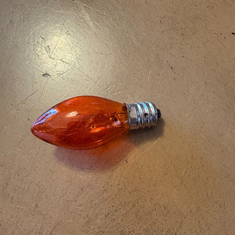 Creative Hobbies Orange 130 Volts-7 Watts Bulbs-25 Count-New